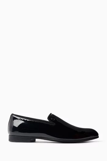 Logo Loafers in Patent Leather