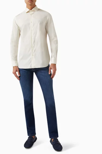 Logo Shirt in Cotton Poplin