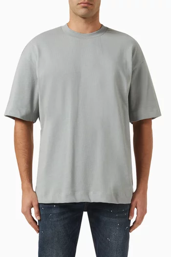 Micro EA Logo T-shirt in Cotton Jersey