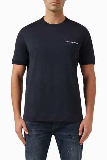 Micro EA Logo T-shirt in Cotton-jersey