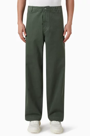 Wide Fit Trousers in Cotton
