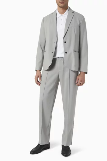 Zipped-cuff Pants in Wool-blend