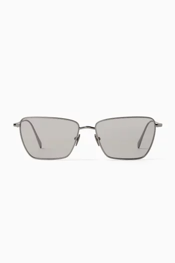 D-frame Sunglasses in Metal