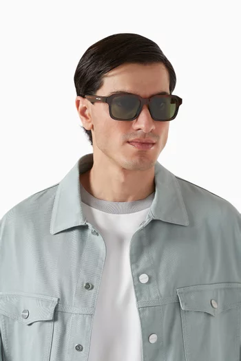 Rectangle Sunglasses in Acetate