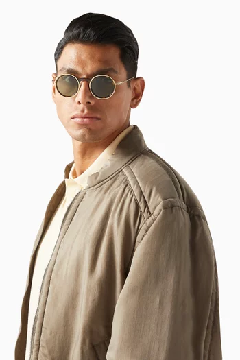 Round Sunglasses in Metal