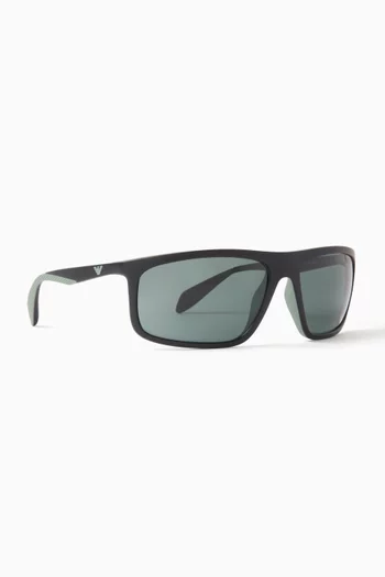 Rectangular Sunglasses in Bio-nylon