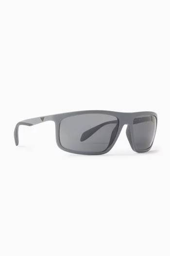 Rectangular Sunglasses in Bio-nylon