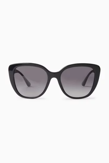 Logo Cat-eye Sunglasses in Acetate