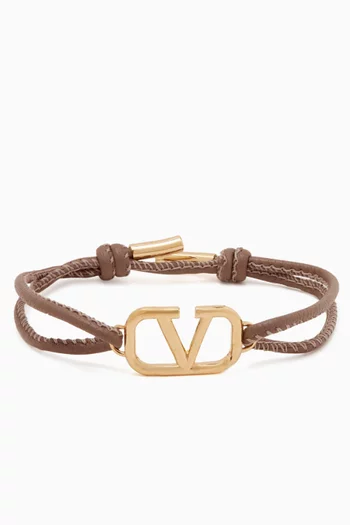 Valentino Garavani VLOGO Signature Bracelet in Leather