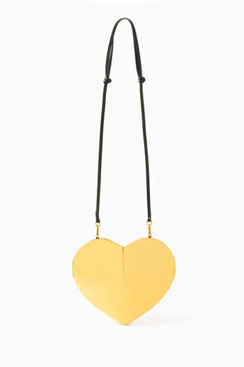 Le Coeur Minaudiere Crossbody Bag in Brass