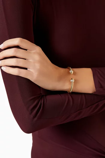 Cable Diamond Bracelet 18kt Yellow Gold