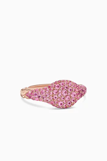 Petite Pave Pinky Ring in 18kt Rose Gold