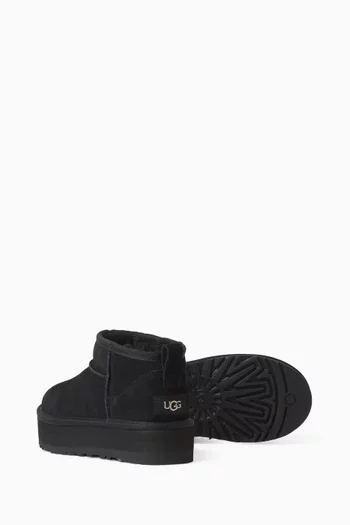 Classic Ultra Mini Platform Boots in Suede