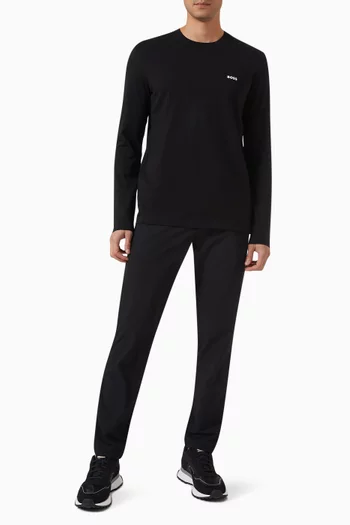 Contrast-logo T-shirt in Stretch-jersey