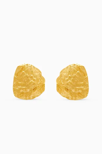 Thalassa Shell Earrings in 24kt Gold-plated Brass