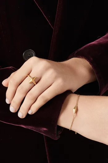 Diamond Fine Bracelet in Gold-finish Brass