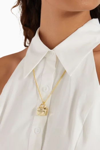 The Tote Bag Necklace in Brass