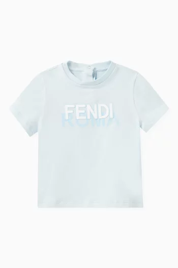 Logo-embroidered T-shirt in Cotton