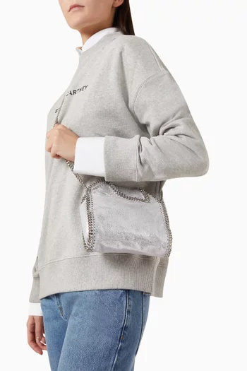 Mini Falabella Tote Bag in Metallic Faux Shaggy Deer