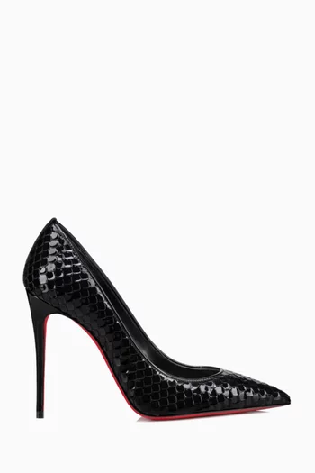 Kate 100 Embossed Pumps in Patent Leather