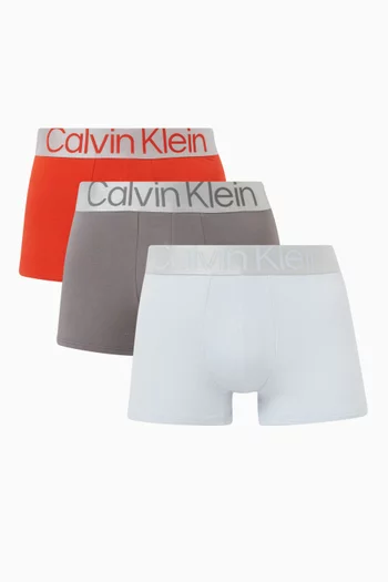 Logo Trunks in Stretch-cotton, Set of 3