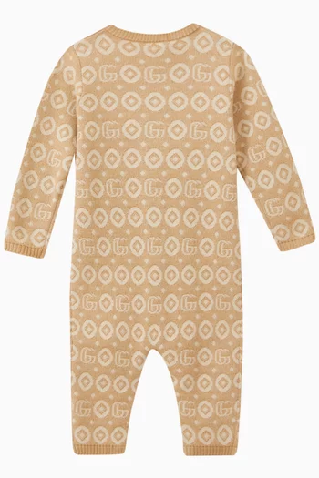 Double G-pattern Romper in Cotton