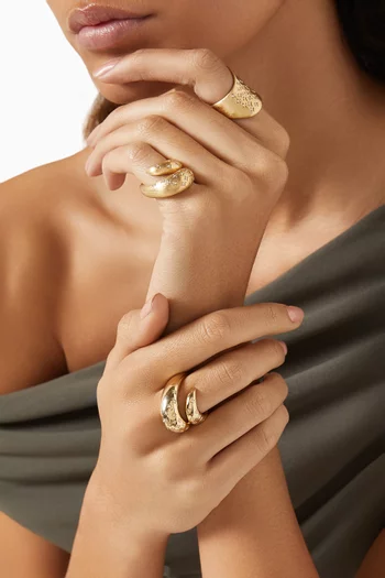 خاتم سكين ذهب عيار 18