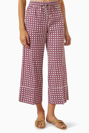 Giglio Printed Cropped Pants in Cotton