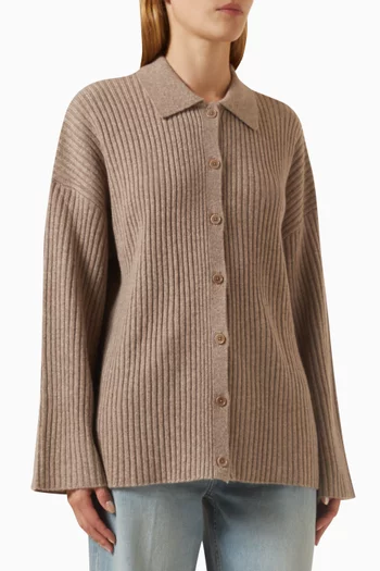 Fantino Collared Cardigan in Recycled Cashmere