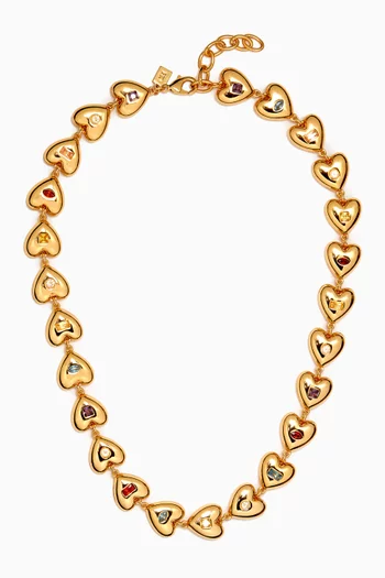 Forever in Love Necklace in 18kt Gold-plated Brass