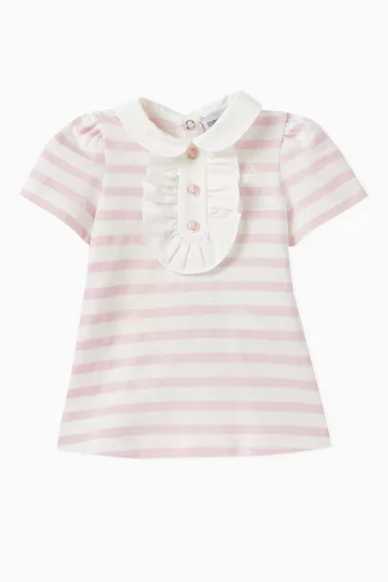 Striped Shirt and Bloomers Set in Cotton