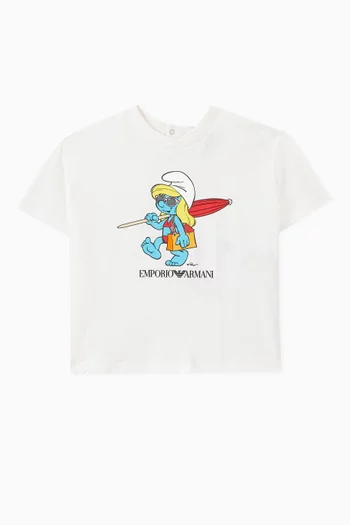 Smurfette Logo T-shirt in Cotton