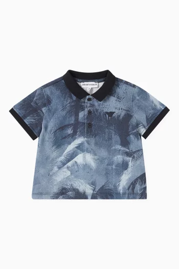 Palm Trees Polo Shirt in Jersey