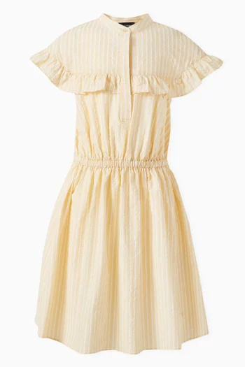 Seersucker Striped Dress in Cotton