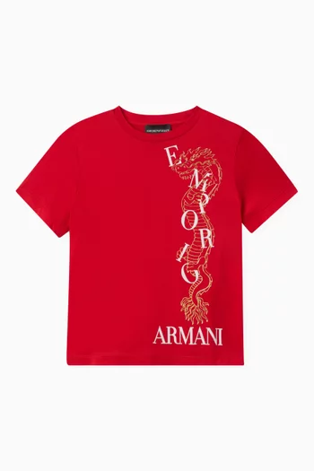 Chinese New Year Logo-print T-shirt in Cotton