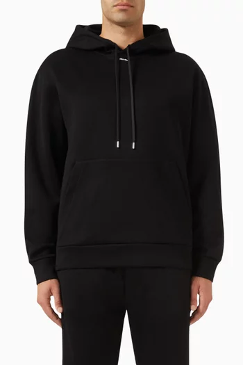Logo Hoodie in Technical Cotton
