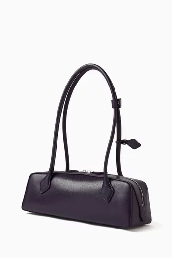 Le Teckel Medium Shoulder Bag in Shiny Goatskin