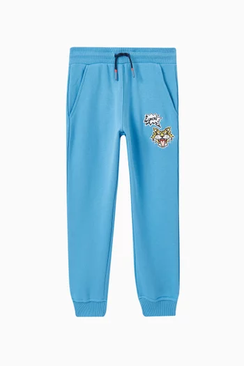 Embroidered Sweatpants in Cotton Fleece