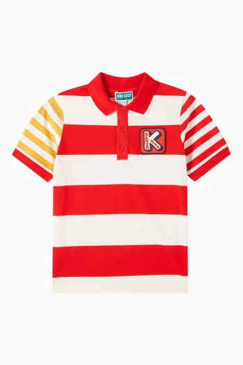 Striped Polo T-shirt in Cotton