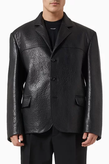 Single-breasted Jacket in Nappa Leather