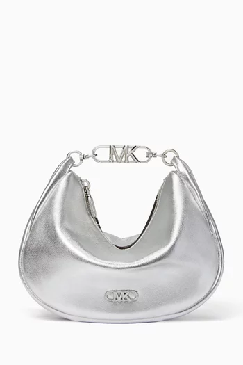 Small Kendall Bracelet Shoulder Bag in Metallic Leather