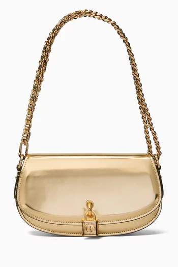Small Mila Shoulder Bag in Metallic Leather