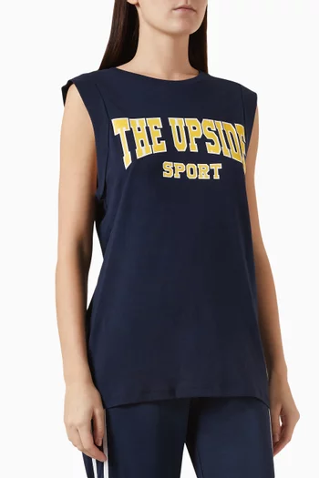 Ivy League Muscle Tank Top in Organic Cotton Jersey