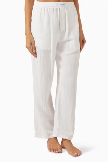 Textured Pyjama Pants in Cotton