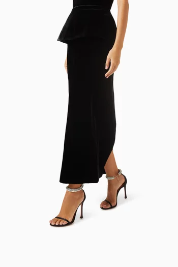 Iman 105 Crystal-embellished Sandals in Satin