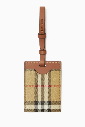 Check Luggage Tag in Faux Leather