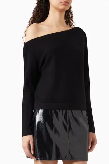 One-shoulder Top in Cashmere