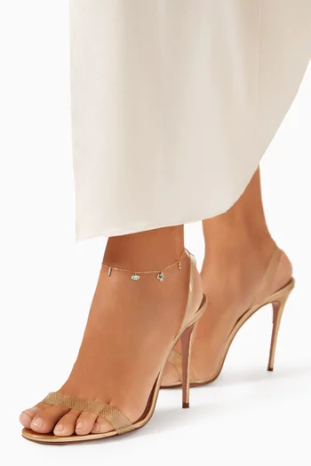 Hayat & Evil Eye Enamel Anklet in 18kt Yellow Gold