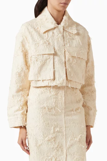 Berman Cropped Jacket in Textured Cotton