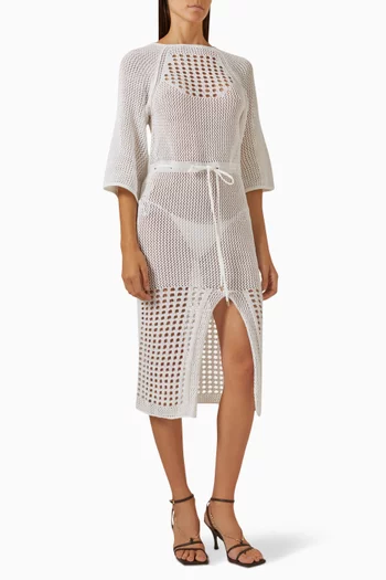 Brooke Midi Dress in Cotton-knit